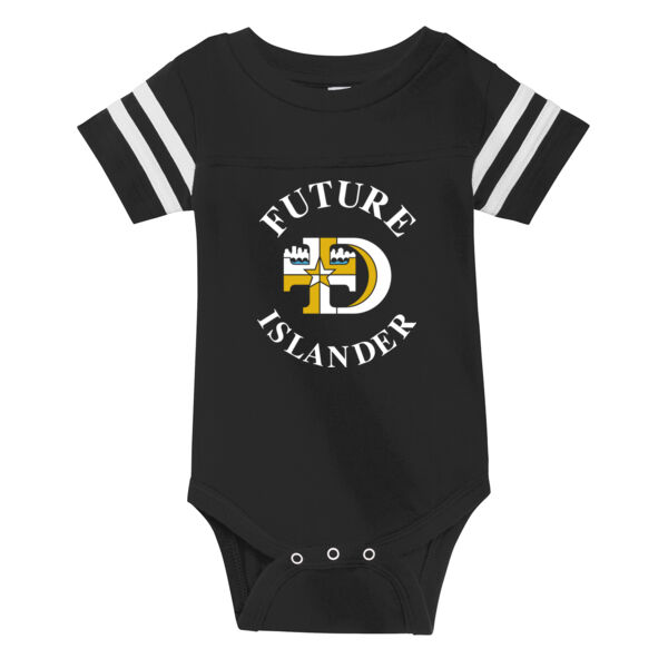 Rabbit Skins™ Infant Football Fine Jersey Bodysuit - Printed Logo Thumbnail