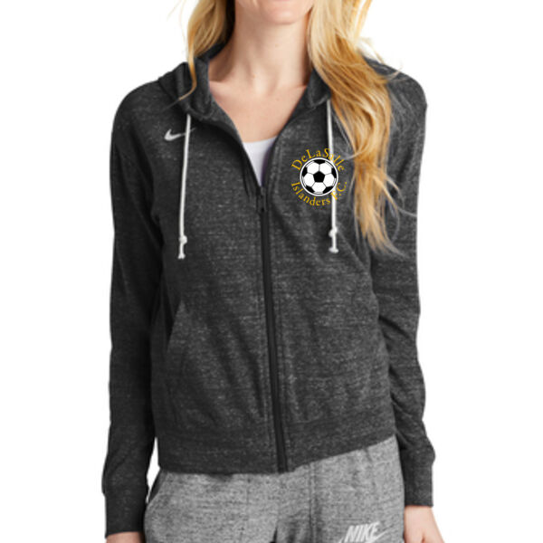 Nike Ladies Gym Vintage Full-Zip Hoodie - Printed Logo Thumbnail