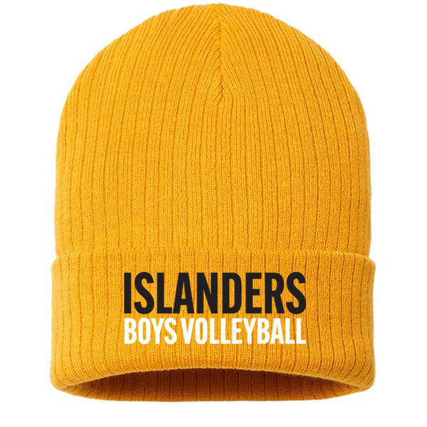 Atlantis Headwear - Sustainable Rib Cuffed Beanie - Embroidered Logo Thumbnail